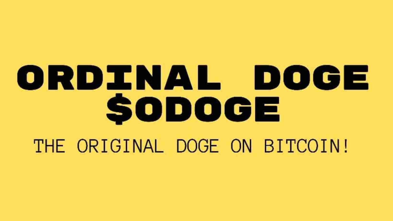 Ordinal Technology Unlocked the True Power and Designed an Ordinal Dogecoin on the Bitcoin Blockchain