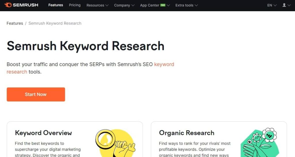 Semrush Keyword Research Tool