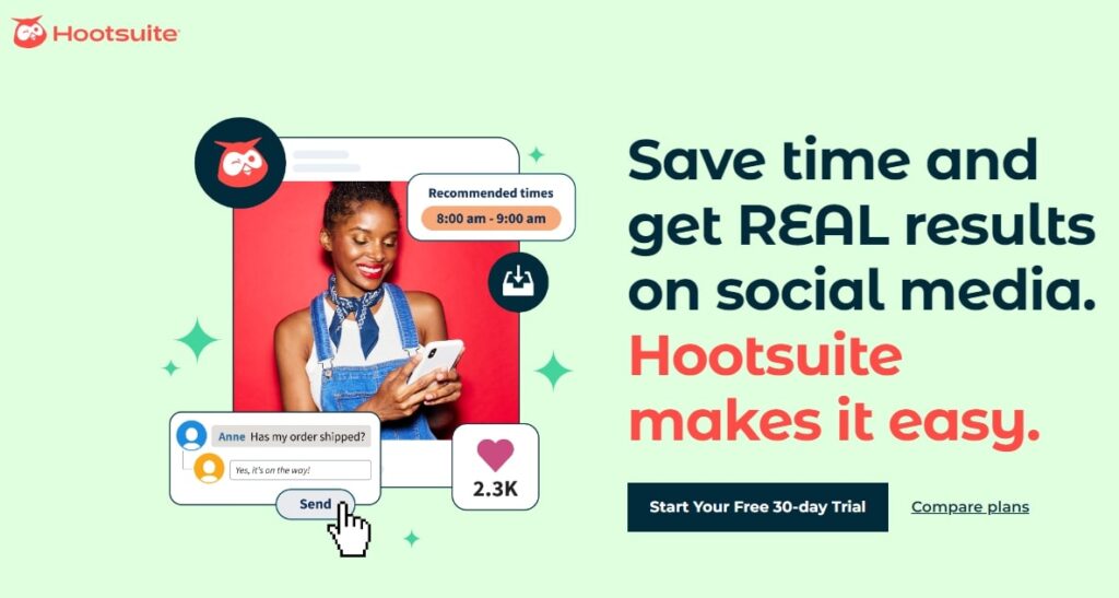 Hootsuite one of the best Social Media Content Marketing Tools