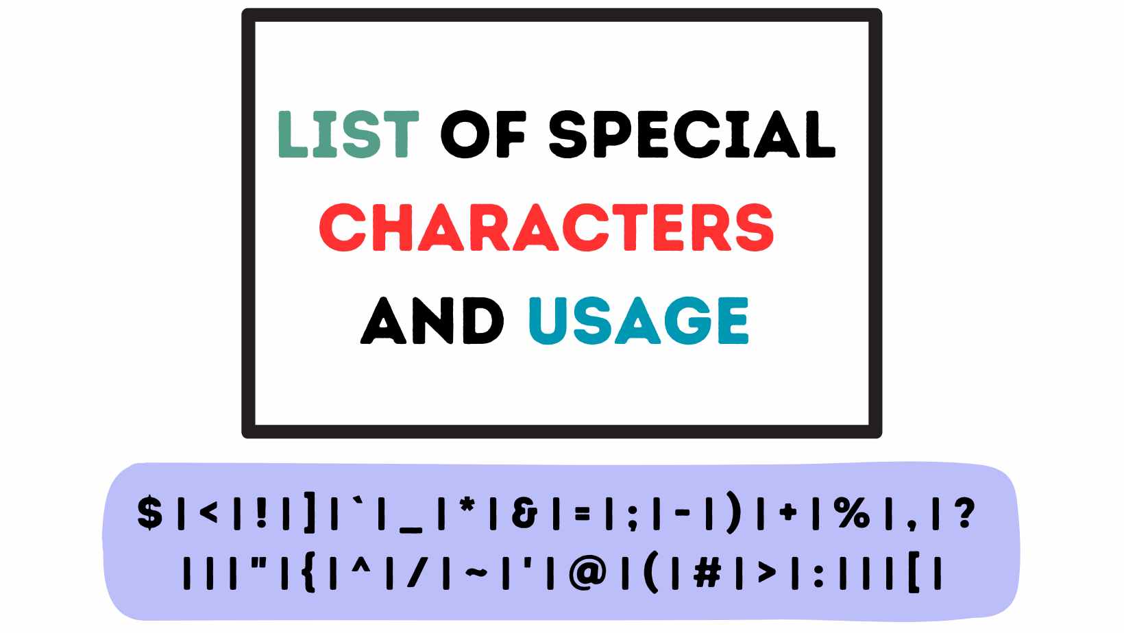 Special Characters