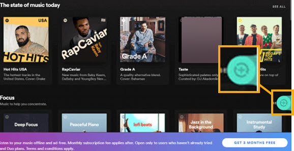 Choose the Spotify songs, playlists, albums, or any audio files you wish to convert