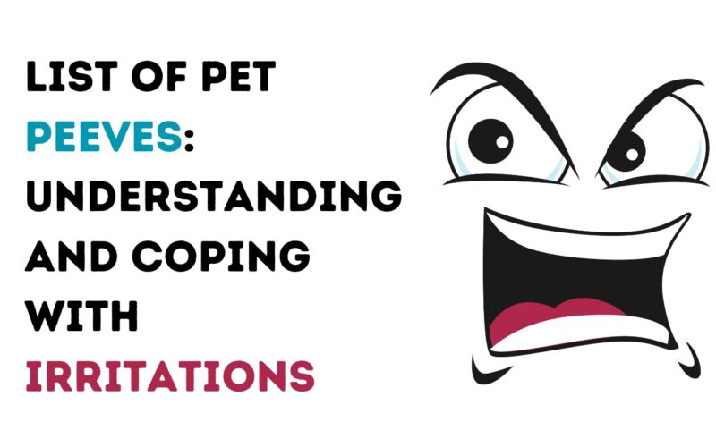 List of Pet Peeves: Understanding and Coping with Irritations